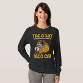 Grappige katachtige tacoCat achterwaarts gespeld i T-shirt (Voorkant volledig)