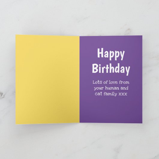 Grappige KATER PAPA Verjaardag MAN Van De Vrouw Kaart (Binnen)