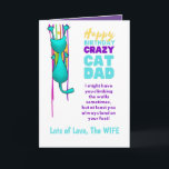 Grappige KATER PAPA Verjaardag MAN Van De Vrouw Kaart<br><div class="desc">Zo'n grappige kleine woordspeling kon ik niet weerstaan voor vrouwen en vriendinnen om aan hun mannen en vriendjes te geven! Natuurlijk ook voor degenen die kattenvaders zijn!!  Dit is een van de vele unieke en leuke kaarten voor Kattenvaders en Dolle Kattenmoeders.</div>