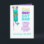 Grappige KATER PAPA Verjaardag MAN Van De Vrouw Kaart<br><div class="desc">Zo'n grappige kleine woordspeling kon ik niet weerstaan voor vrouwen en vriendinnen om aan hun mannen en vriendjes te geven! Natuurlijk ook voor degenen die kattenvaders zijn!!  Dit is een van de vele unieke en leuke kaarten voor Kattenvaders en Dolle Kattenmoeders.</div>