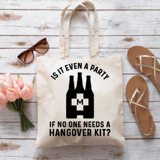 Grappige katerkit met monogram tote bag
