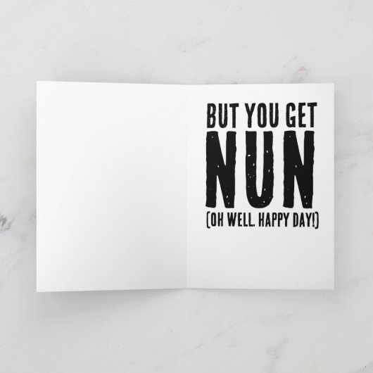GRAPPIGE KATHOLIEKE NON VERJAARDAGSKAARTEN KAARTEN (Binnen)
