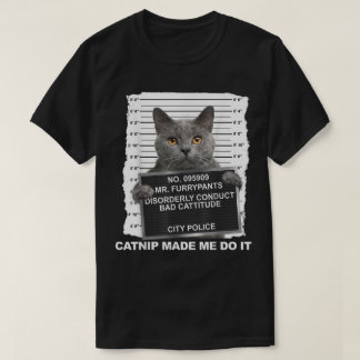 Grappige katmugshot 'Kattenkruid heeft me ertoe aa T-shirt