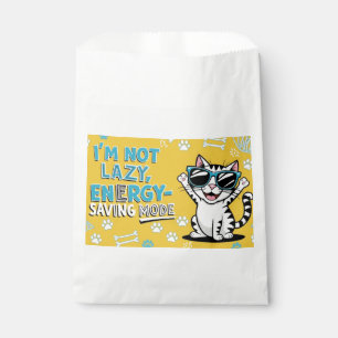 Grappige katposter, Cartoon kat draagt een zonnebr Bedankzakje