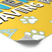 Grappige katposter, Cartoonkat met zonnebril Poster (Hoek)