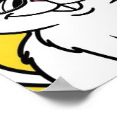 Grappige katposter, Cartoonkat met zonnebril Poster (Hoek)