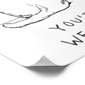 Grappige katposter - "Je bent welkom" Minimalistis Poster (Hoek)
