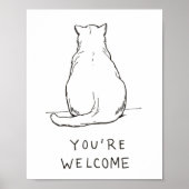 Grappige katposter - "Je bent welkom" Minimalistis Poster (Voorkant)