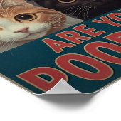 Grappige katposter | Poep je? | Kat Kunst Poster (Hoek)