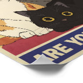 Grappige katposter | Poep je? | Kattenkunst Poster (Hoek)