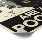Grappige katposter | Poep je? | Kattenkunst Poster (Hoek)