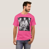 Grappige katselfie met buitenaardse UFO-kattenlief T-shirt (Voorkant volledig)