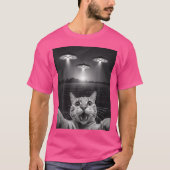 Grappige katselfie voor UFO's T-shirt (Voorkant)