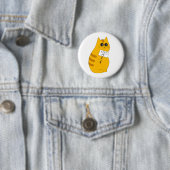 Grappige katspeld, "Voer me" knop Ronde Button 5,7 Cm (In situ)