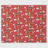 Grappige katten bezoeken Mall Santa Christmas Holi Cadeaupapier (Vlak)