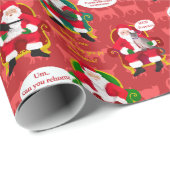 Grappige katten bezoeken Mall Santa Christmas Holi Cadeaupapier (Rol Hoek)