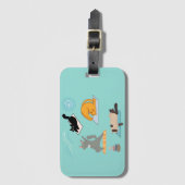 Grappige katten bij yoga bagagelabel (Voorkant (verticaal))