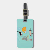 Grappige katten bij yoga bagagelabel (Voorkant verticaal)