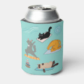 Grappige katten bij yoga blikjeskoeler (Blikje Achterkant)