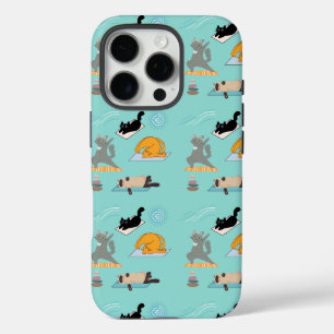 Grappige katten bij yoga iPhone 16 pro hoesje