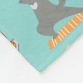 Grappige katten bij yoga fleece deken (Hoek)