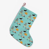 Grappige katten bij yoga kleine kerstsok (Voorkant (Hangend))