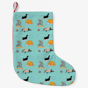 Grappige katten bij yoga kleine kerstsok