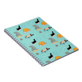 Grappige katten bij yoga notitieboek (Rechterzijde)