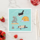 Grappige katten bij yoga servet (Insitu)