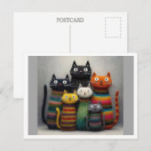 Grappige katten. Briefkaart (Voorkant / Achterkant)