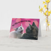 Grappige katten die je me vertelde dat er CAKE Ver Kaart (Gele Bloem)