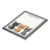 Grappige katten die op een notitieblok gluren (Linkerzijde)