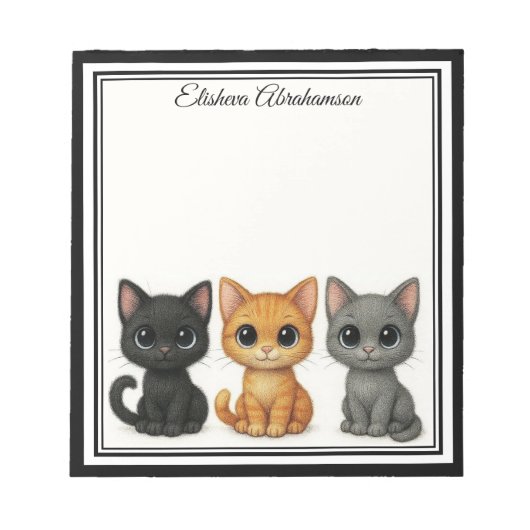 Grappige katten die op een notitieblok gluren (Voorkant)