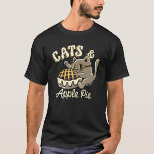 Grappige katten en appeltaart liefhebber zoete kat t-shirt