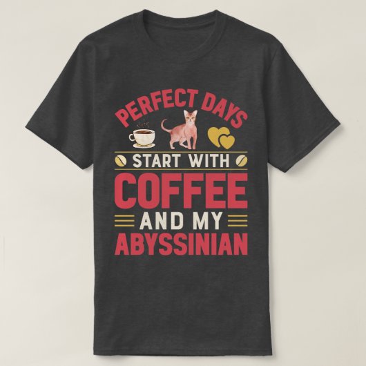 Grappige katten en koffie liefhebber 1 t-shirt (Design voorkant)