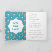 Grappige katten en malse vlinders patroon kaart (Binnen)