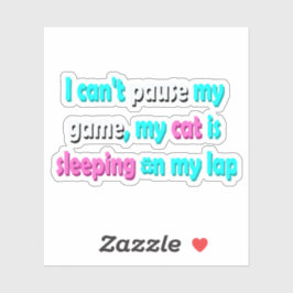 Grappige Katten Gamen Sticker