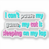 Grappige Katten Gamen Sticker (Voorkant)