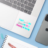 Grappige Katten Gamen Sticker (Laptop met iPhone)