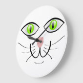 grappige katten gezicht grote klok (Hoek)