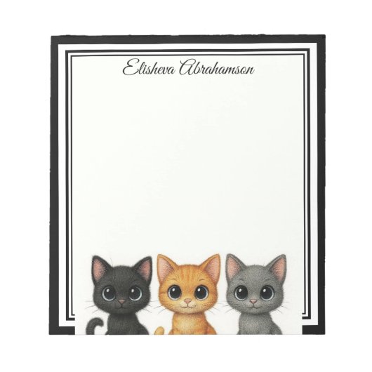 Grappige katten gluren notitieblok (Voorkant)