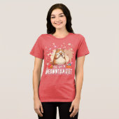 Grappige katten grap quote Schattige dikke kattenv Tri-Blend Shirt (Voorkant volledig)