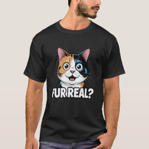 Grappige katten grap vacht echt ontwerp voor Calic T-shirt