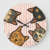 Grappige katten grote klok (Voorkant)