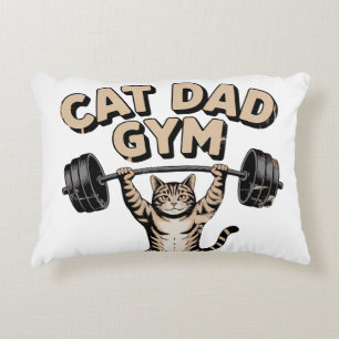 Grappige katten gym voor papa accent kussen