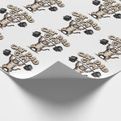 Grappige katten gym voor papa cadeaupapier (Hoek)