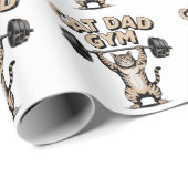Grappige katten gym voor papa cadeaupapier (Rol Hoek)