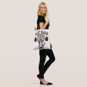 Grappige katten gym voor papa tote bag (Op model)