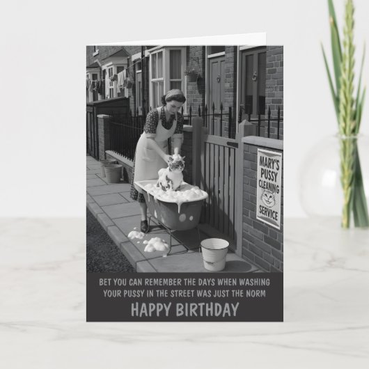 Grappige Katten Humor Verjaardag Kaart (Voorkant)