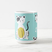 Grappige katten illustratie pastel tea mok (Center)